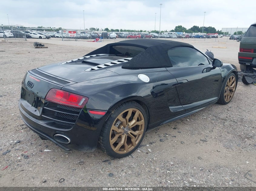 Vin: wuavnafgxcn003015, lot: 45935111, audi r8 5.2l 20124