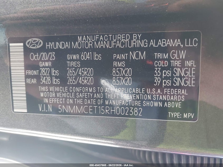 2024 Genesis Electrified Gv70 Advanced Awd VIN: 5NMMCET15RH002382 Lot: 45437665