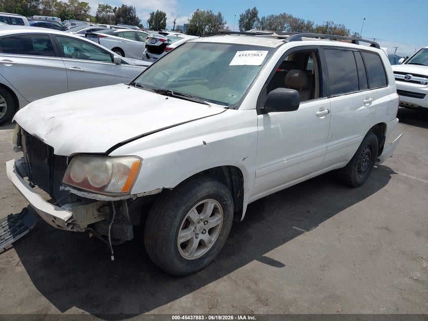 2001 TOYOTA HIGHLANDER SPORT UTILITY VEHICLE 3.0L V-6 DOHC, VVT, 220HP