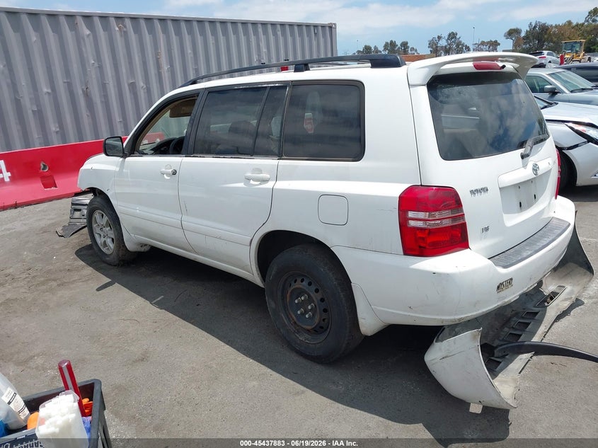 2001 TOYOTA HIGHLANDER SPORT UTILITY VEHICLE 3.0L V-6 DOHC, VVT, 220HP