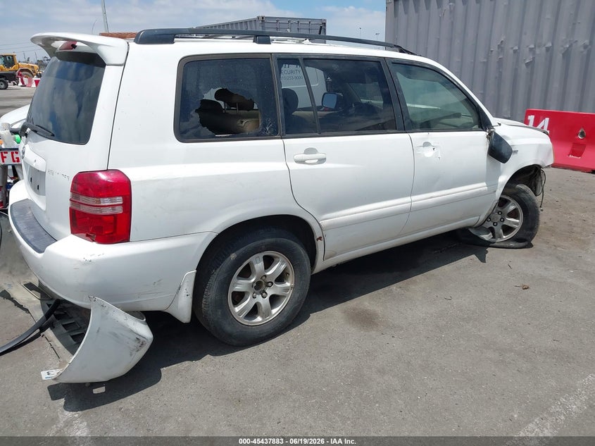 2001 TOYOTA HIGHLANDER SPORT UTILITY VEHICLE 3.0L V-6 DOHC, VVT, 220HP