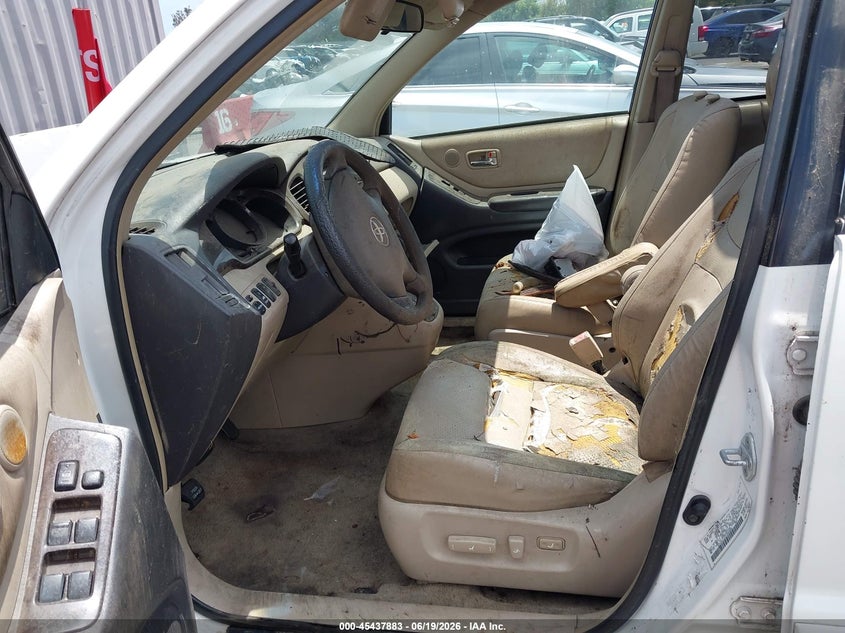 2001 TOYOTA HIGHLANDER SPORT UTILITY VEHICLE 3.0L V-6 DOHC, VVT, 220HP