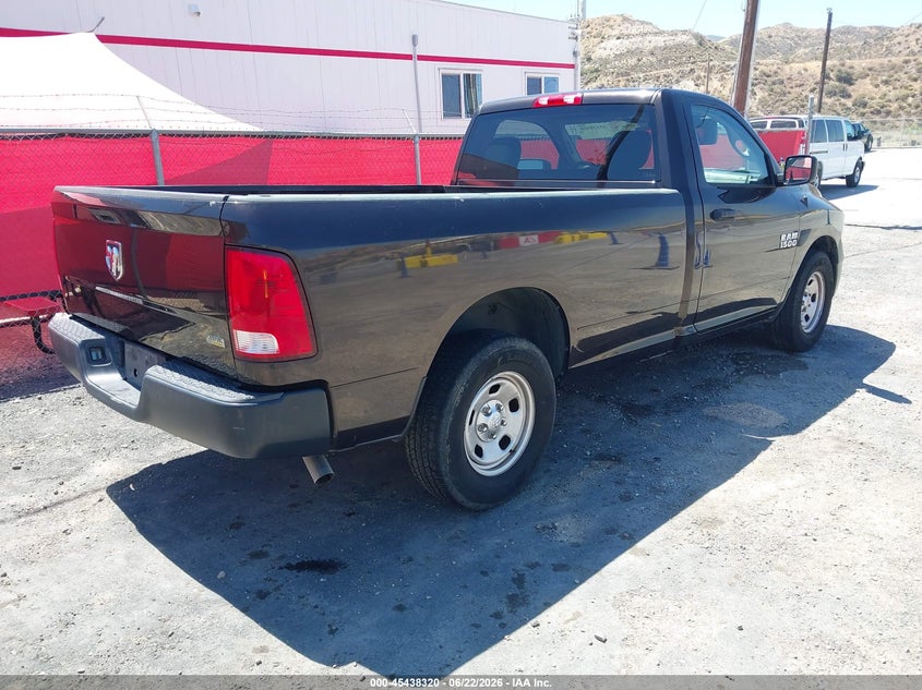 Vin: 3c6jr6dgxhg764750, lot: 45936420, ram 1500 tradesman  4x2 8' box 20174