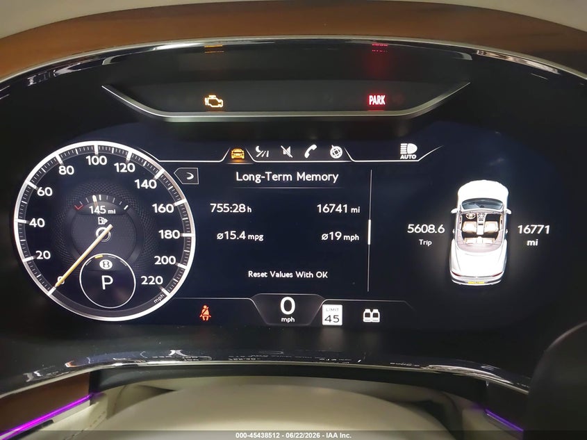 2022 BENTLEY CONTINENTAL GT CABRIO 4.0L V-8 DI, DOHC, VVT, TURBO, 542HP