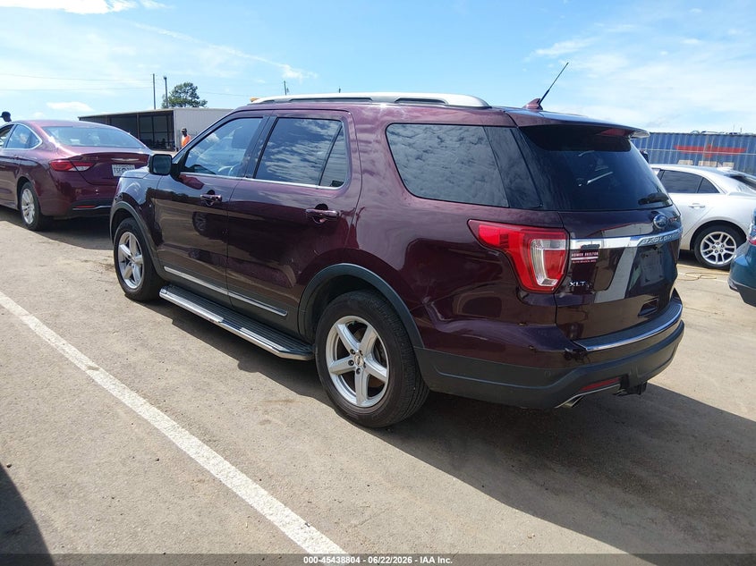 Vin: 1fm5k7d86jga11999, lot: 45936904, ford explorer xlt 20183