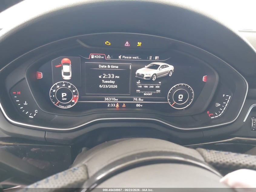 2019 Audi A5 45 Premium VIN: WAUTNAF53KA043412 Lot: 45438987