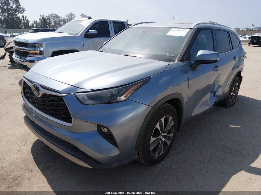 Vin: 5tdgzrah4ns124855, lot: 45937095, toyota highlander xle 20222