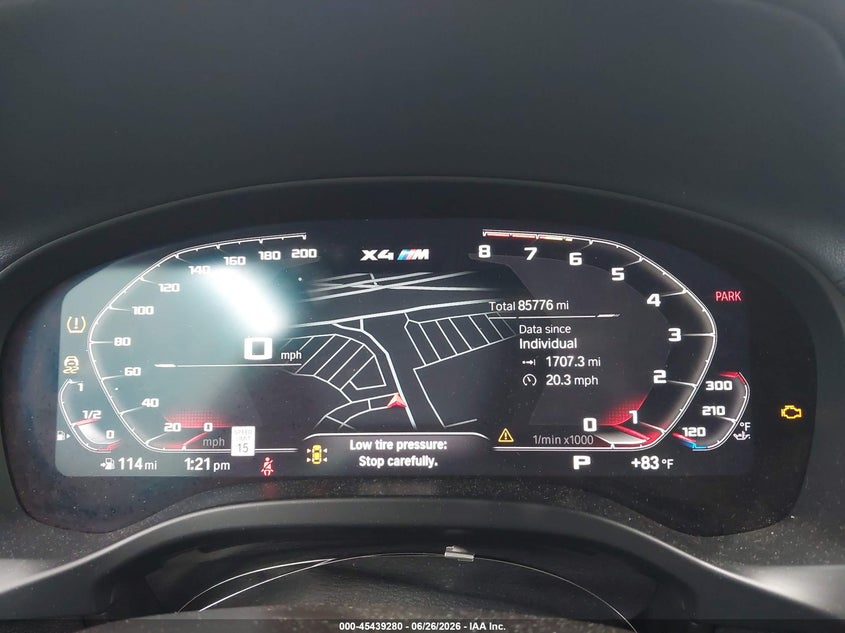 2021 BMW X4 M VIN: 5YMUJ0C04M9H06216 Lot: 45439280