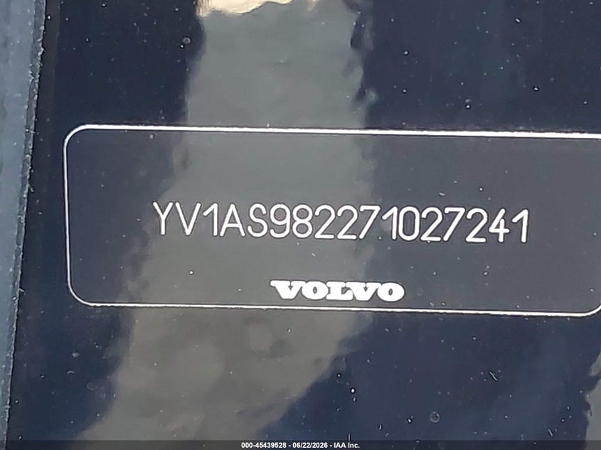 2007 Volvo S80 3.2 VIN: YV1AS982271027241 Lot: 45439528
