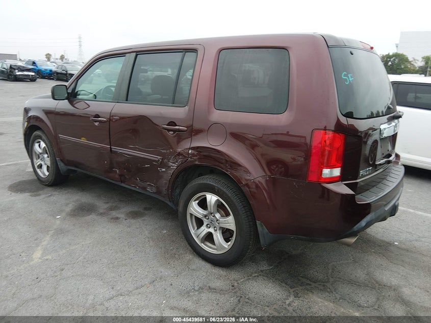Vin: 5fnyf3h44fb023253, lot: 45937681, honda pilot ex 20153