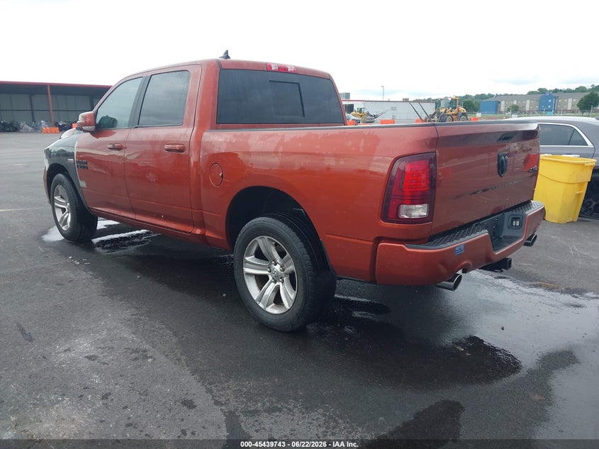 Vin: 1c6rr7mt8hs713407, lot: 45937852, ram 1500 sport  4x4 5'7 box 20173