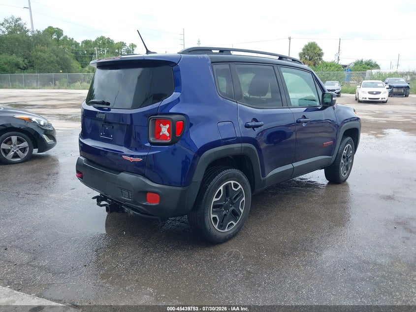 Vin: zaccjbcbxhpe50201, lot: 45937862, jeep renegade trailhawk 4x4 20174