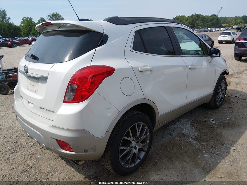 Vin: kl4cj2sm7gb636185, lot: 45938042, buick encore sport touring 20164