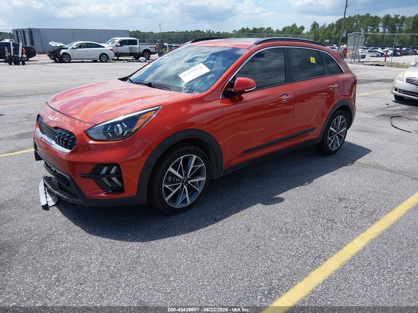 Vin: kndcc3lc9n5502107, lot: 45938060, kia niro touring se 20222
