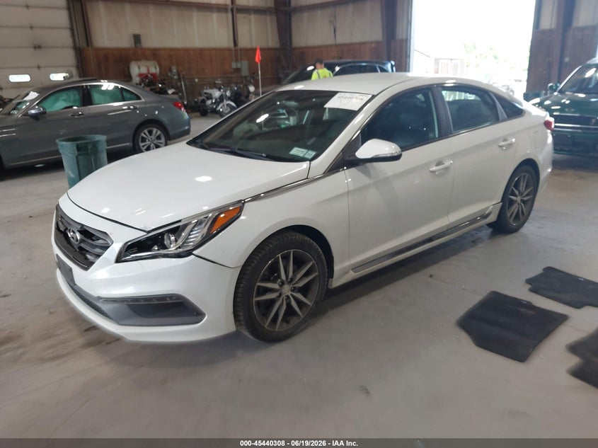 2017 Hyundai Sonata, Удар спереду, IAAI, VIN 5NPE34AB0HH501134 — фото 2