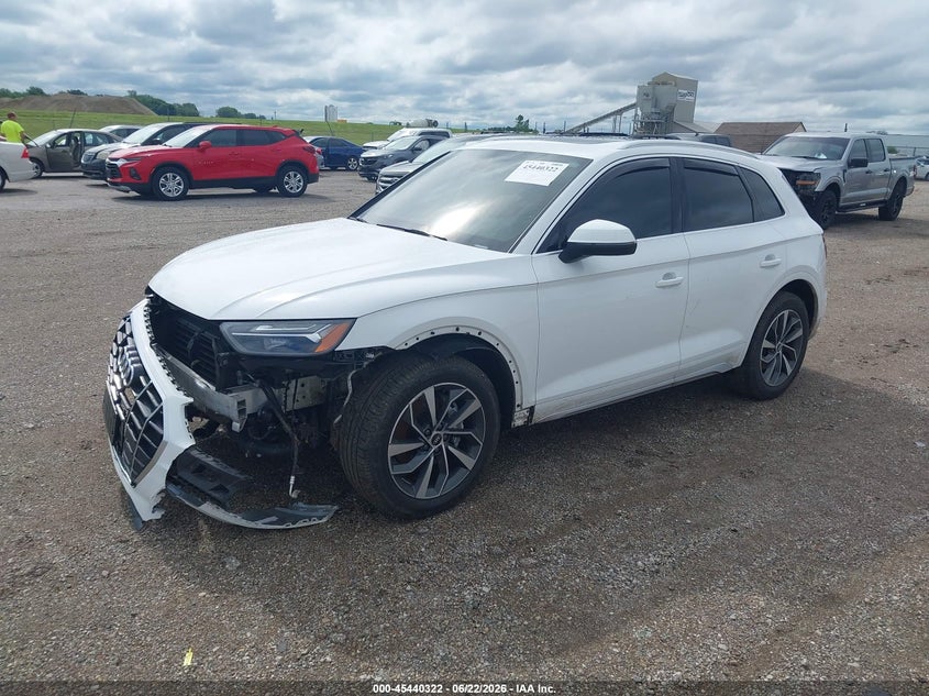 Vin: wa1aaafy7m2071821, lot: 45938431, audi q5 premium 45 tfsi quattro s tronic 20212