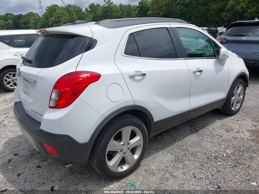 Vin: kl4cjcsb1gb707594, lot: 45938747, buick encore leather 20164