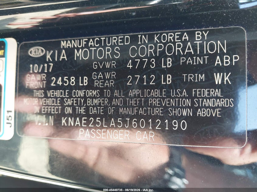 2018 Kia Stinger Premium VIN: KNAE25LA5J6012190 Lot: 45440735