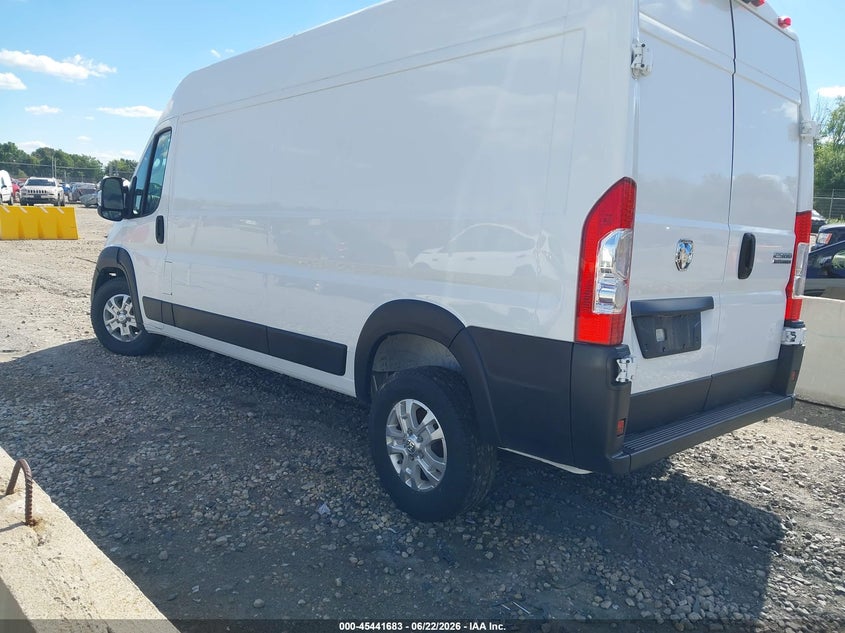Vin: 3c6lrvdg8pe578413, lot: 45939792, ram promaster 2500 high roof 159 wb 20233
