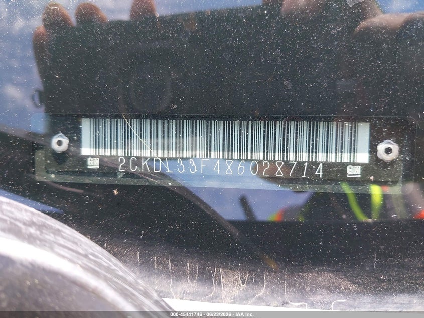 2008 Pontiac Torrent VIN: 2CKDL33F486028714 Lot: 45441746