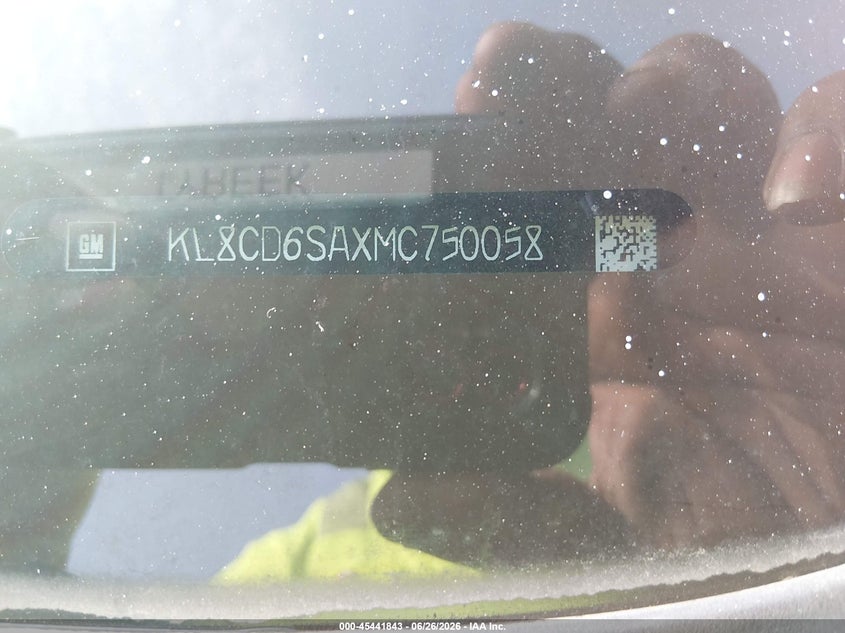 CHEVROLET SPARK 2021 VIN KL8CD6SAXMC750058