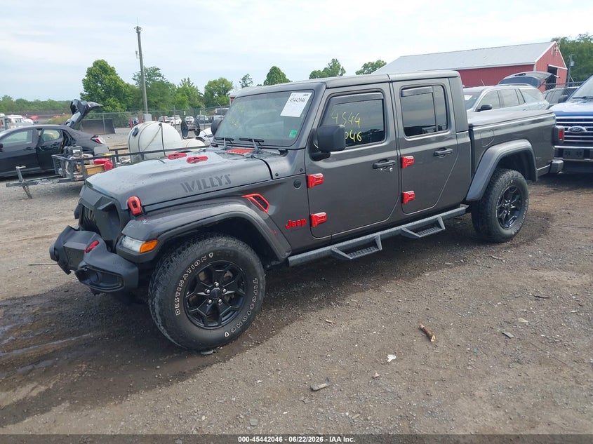 Vin: 1c6hjtagxml517296, lot: 45940155, jeep gladiator willys 4x4 20212