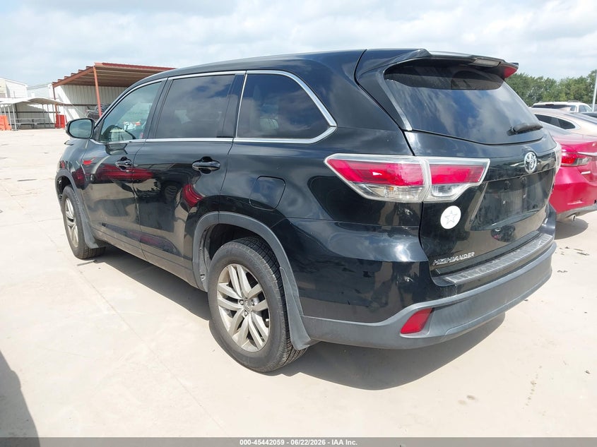Vin: 5tdzkrfh4es025572, lot: 45940167, toyota highlander le 20143