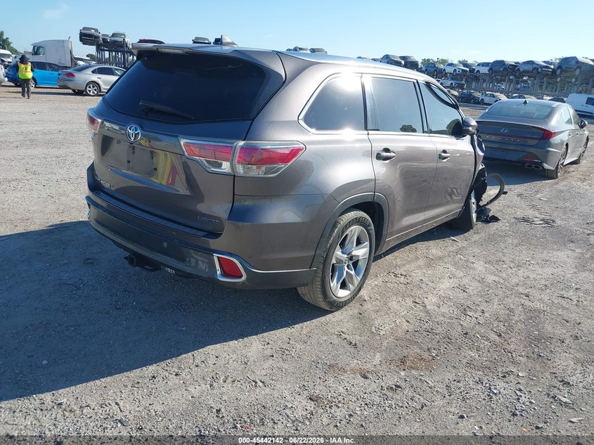 Vin: 5tdykrfh9gs131871, lot: 45940251, toyota highlander limited v6 20164