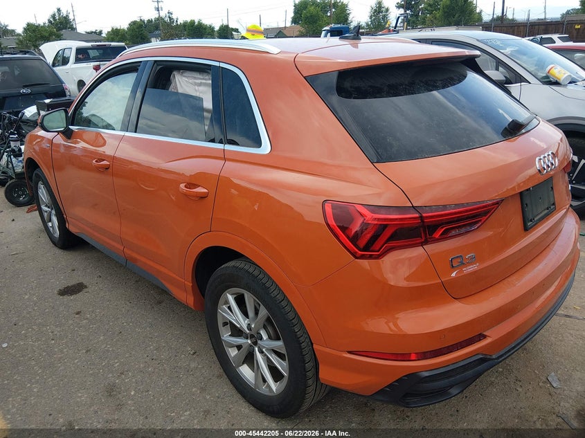 Vin: wa1decf36n1149871, lot: 45940314, audi q3 premium 45 tfsi s line quattro tiptronic 20223