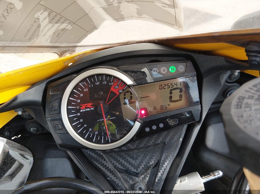 2012 Suzuki Gsx750 VIN: JS1GR7MA7C2101846 Lot: 45442315