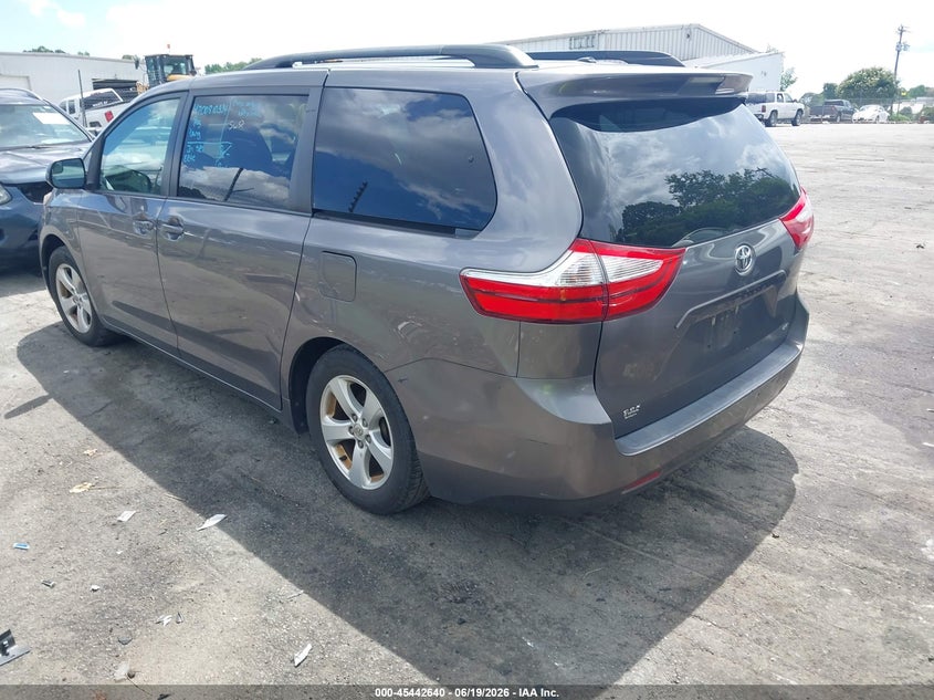 TOYOTA SIENNA 2015 VIN 5TDKK3DC1FS624503