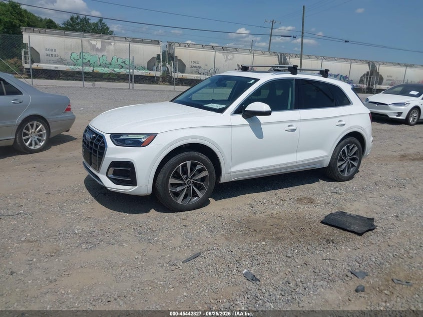 Vin: wa1baafy1m2128552, lot: 45940936, audi q5 premium plus 45 tfsi quattro s tronic 20212
