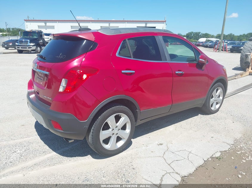 Vin: kl4cjcsb0fb077954, lot: 45940978, buick encore leather 20154