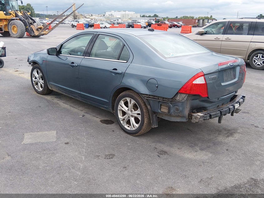 Vin: 3fahp0ha7cr203960, lot: 45941368, ford fusion se 20123