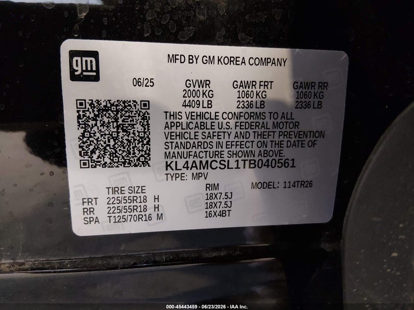 2026 Buick Encore Gx Preferred Awd VIN: KL4AMCSL1TB040561 Lot: 45443459