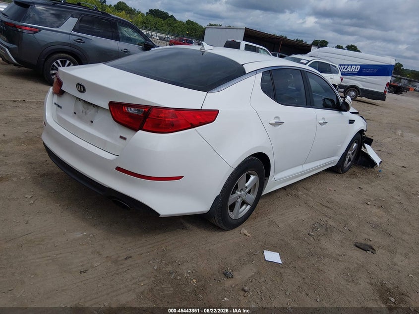 Vin: knagm4a76f5559681, lot: 45941960, kia optima lx 20154