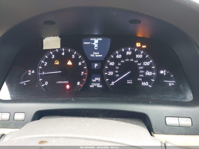 2007 Lexus Ls 460 VIN: JTHBL46F775037710 Lot: 45443995