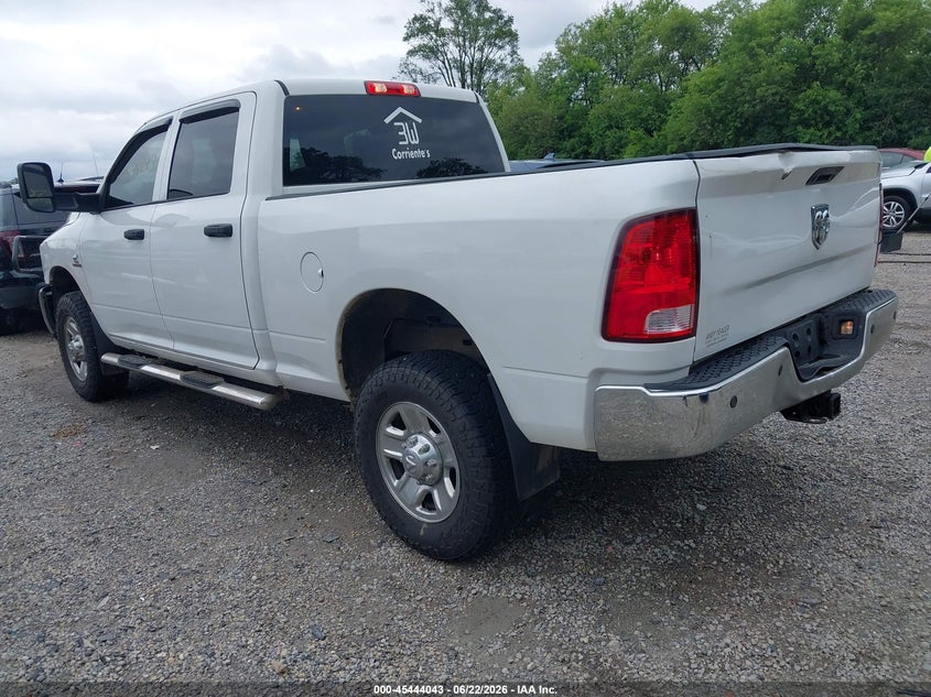 Vin: 3c6ur5cl4jg192201, lot: 45942152, ram 2500 tradesman  4x4 6'4 box 20183
