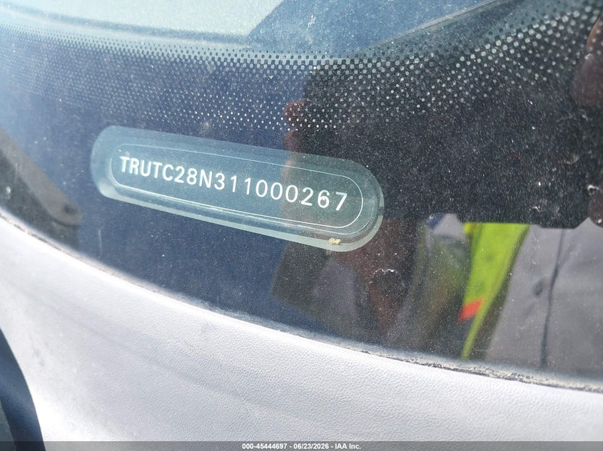 2001 Audi Tt VIN: TRUTC28N311000267 Lot: 45444697