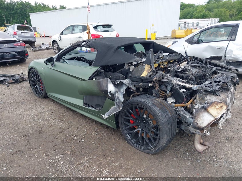 Vin: wuavacfx6h7904529, lot: 45943147, audi r8 spyder v10 20173