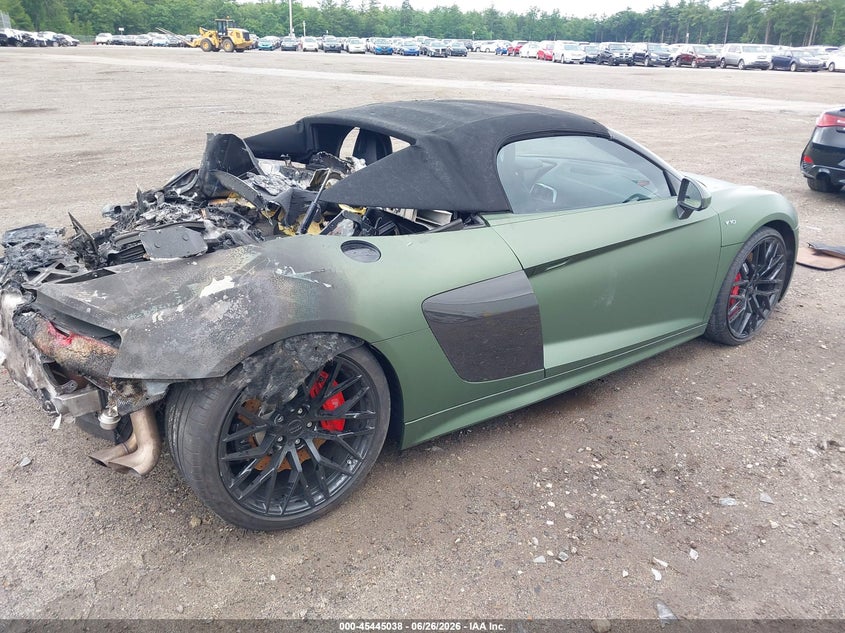 Vin: wuavacfx6h7904529, lot: 45943147, audi r8 spyder v10 20174