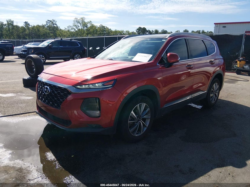 2019 Hyundai Santa Fe, Правый перёд, IAAI, VIN 5NMS53AD0KH006185 — фото 2