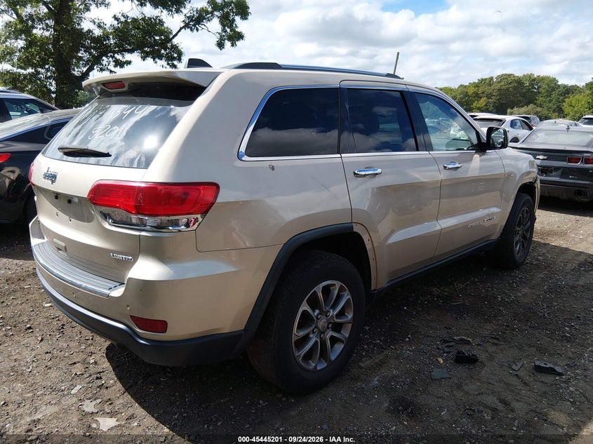 Vin: 1c4rjfbg0ec490088, lot: 45943310, jeep grand cherokee limited 20144