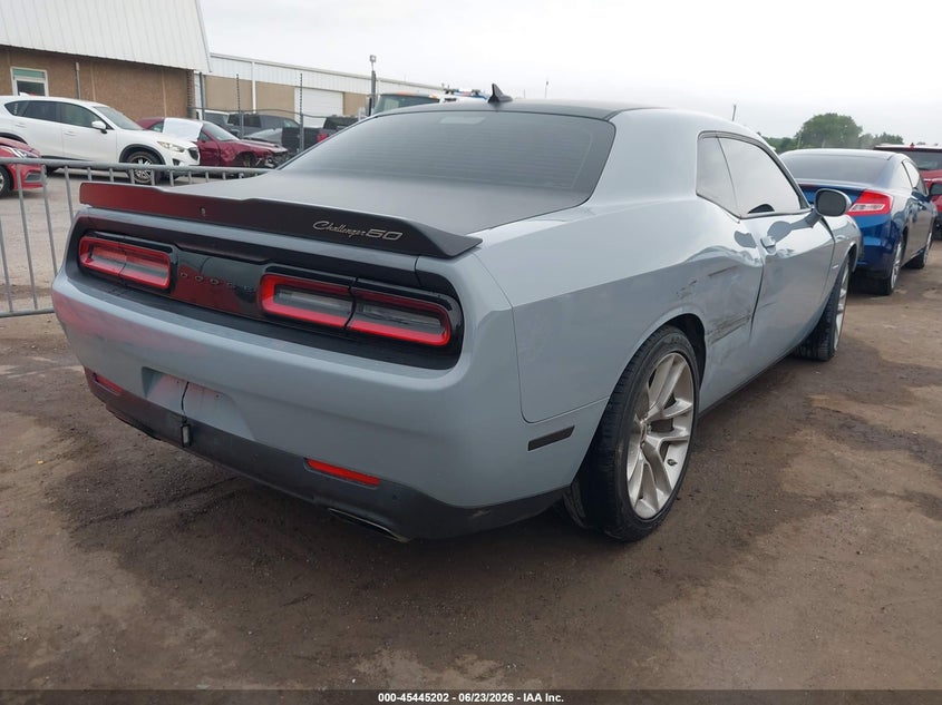 Vin: 2c3cdzbt0lh231238, lot: 45943311, dodge challenger r/t 50th anniversary 20204