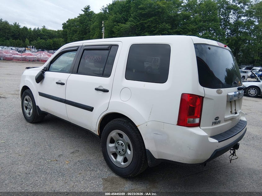 Vin: 5fnyf4h25bb077577, lot: 45943468, honda pilot lx 20113