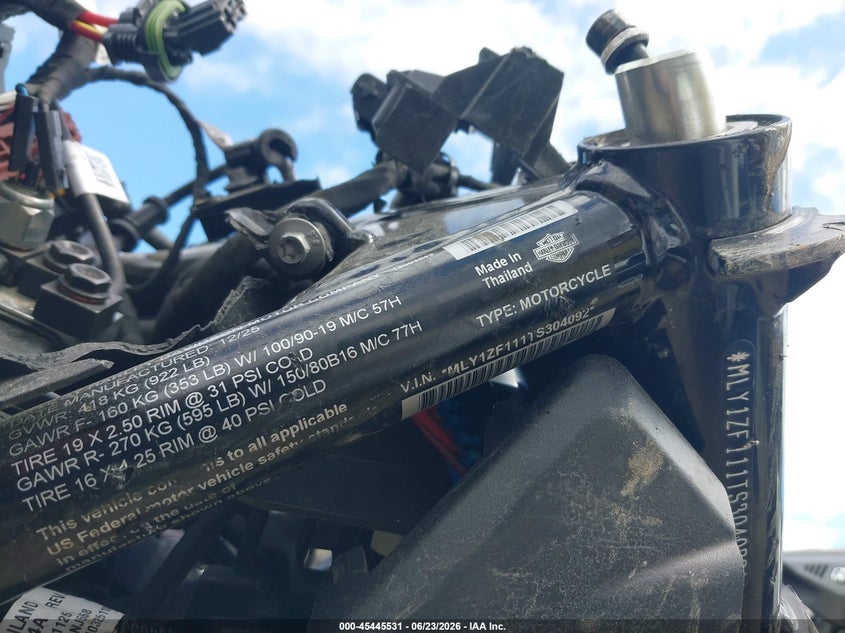 2026 Harley-Davidson Rh975 S VIN: MLY1ZF111TS304092 Lot: 45445531