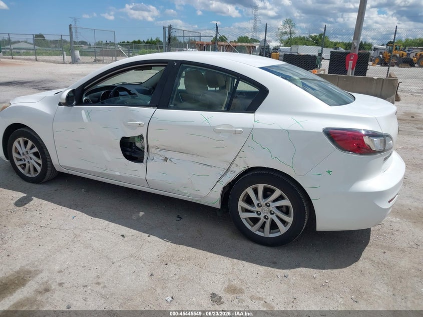 Vin: jm1bl1v89c1599869, lot: 45943657, mazda mazda3 i touring 20123