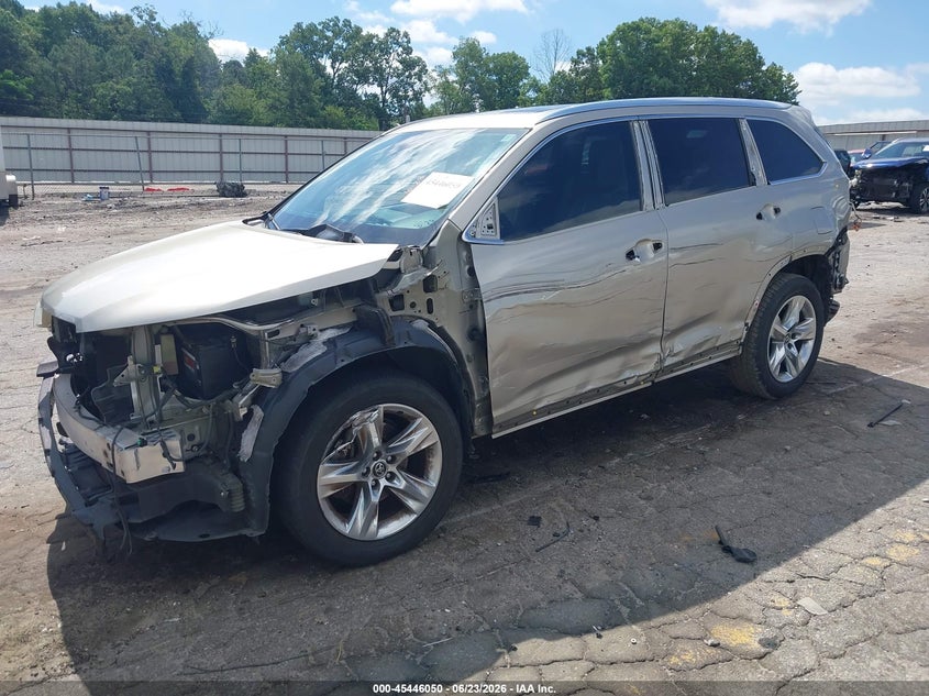 Vin: 5tdykrfh1gs182278, lot: 45944159, toyota highlander limited platinum v6 20162