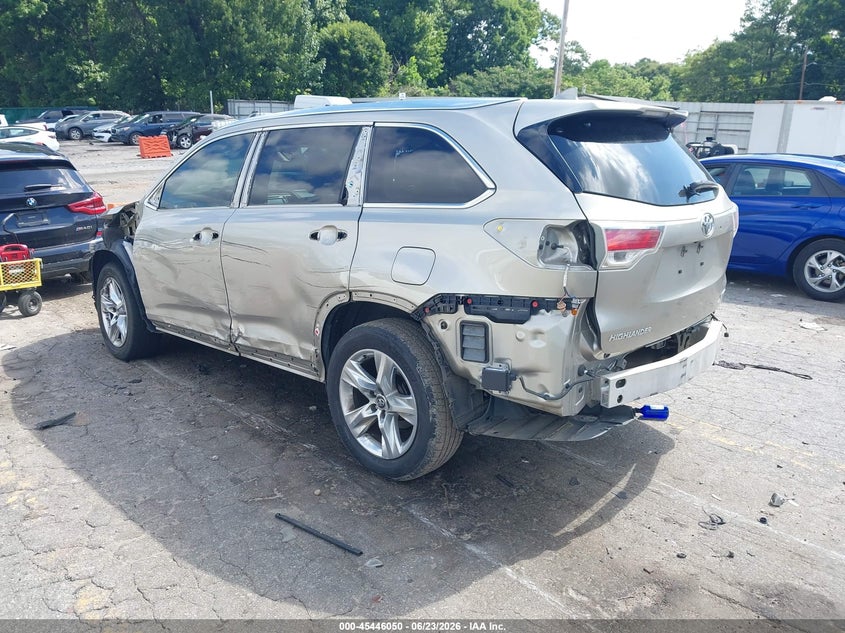 Vin: 5tdykrfh1gs182278, lot: 45944159, toyota highlander limited platinum v6 20163