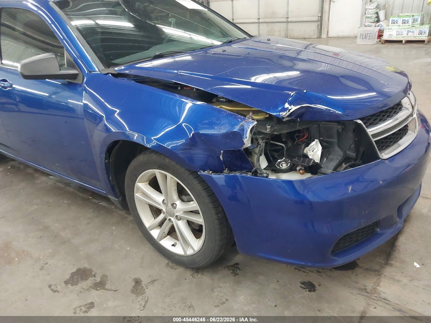2012 Dodge Avenger Se VIN: 1C3CDZAG1CN291265 Lot: 45446246